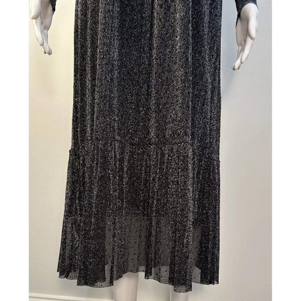 Soaked in luxury Sz.M Metallic Silver Black NWT Suitable For All Holiday Events - Picture 7 of 16